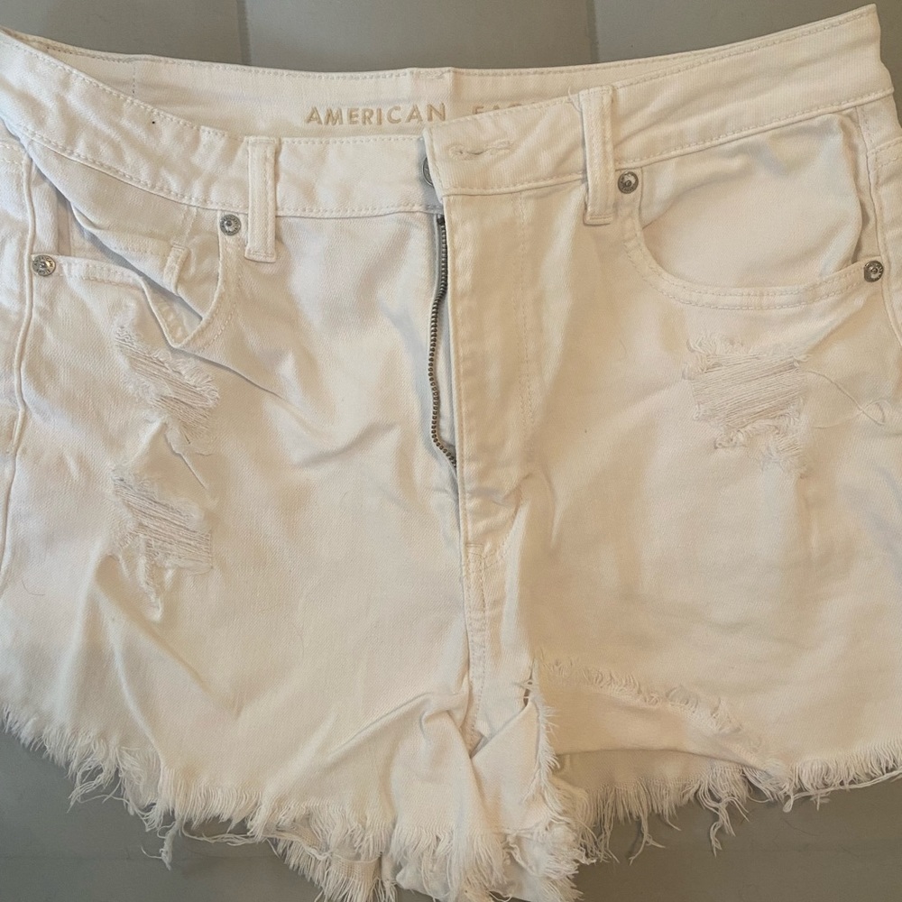 American eagle white denim short
